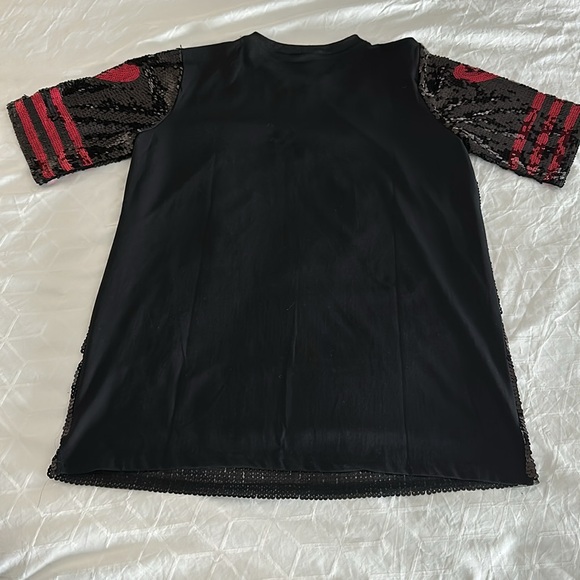 Why Double Zero 00 sequin game day dress black crimson red garnet Gamecock NWT - Picture 4 of 12